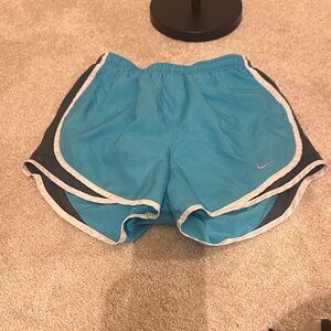 Nike Teal and Gray Running Shorts